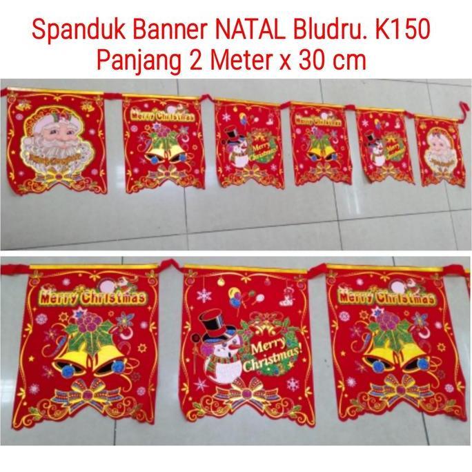 Dekorasi Spanduk banner natal dan tahun baru Merry Christmas