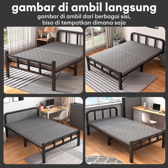 DF-4- Bed Portable-Perakitan Folding Furniture - Ranjang Lipat Serbaguna - Tempat Tidur Kosan LIpat 