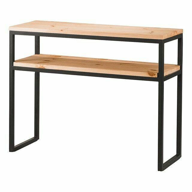 Rak Meja Belajar 2 Susun - Rak Buku Alas Kayu - Rak Besi Minimalis