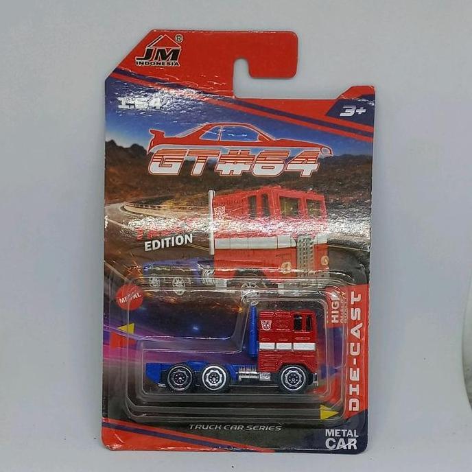 gt#64 jm indonesia transformers optimus prime freightliner coe truck diecast (s)