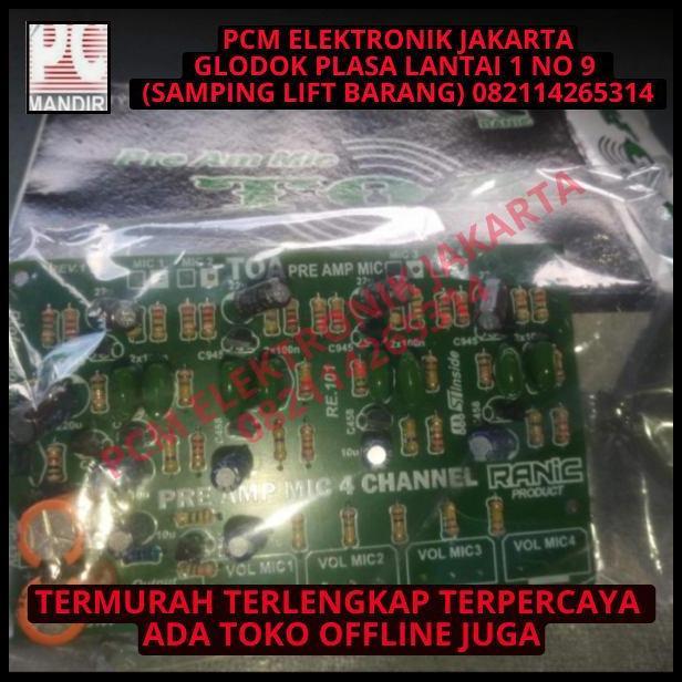 HOT DEAL KIT PENGUAT MIC PREAMP PRE AMP AMPLIFIER TOA 4 CHANNEL 4CHANNEL 