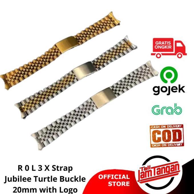 20mm Jubilee Strap End Curved Stainless Steel Tali Jam tangan
