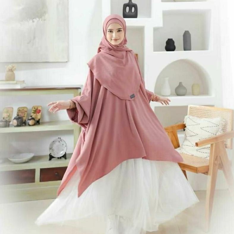 Kaftan Tunik Wanita Crinkle Jumbo Bumil Busui
