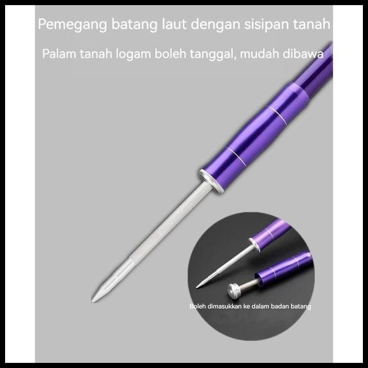 New 2.1-3.6M Joran Pancing Dengan Colokan Tanah Joran Pancing Berputar - Desain Teleskopik, Ringan D