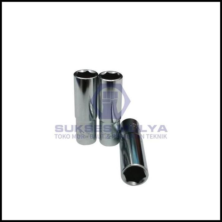 TERLARIS MATA SOCK SHOCKET SOKET SOK PANJANG DEEP WALL 16MM 1/2" DR 6PT WIPRO 