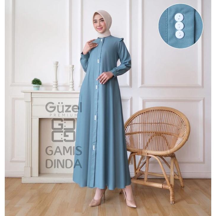 Gamis Original Guzel Katun Toyobo Impor Polos Bordir