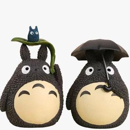 Totoro with Umbrella & Leaf Piggy Bank Totoro Koin Bank Money Box