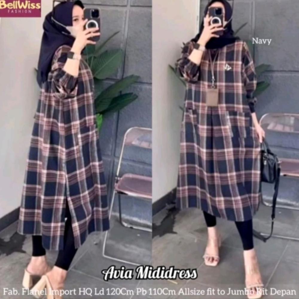 Murah  Long Tunik Kotak Premium/Atasan Jumbo/Atasan Tunik Terbaru/Tunik Terbaru