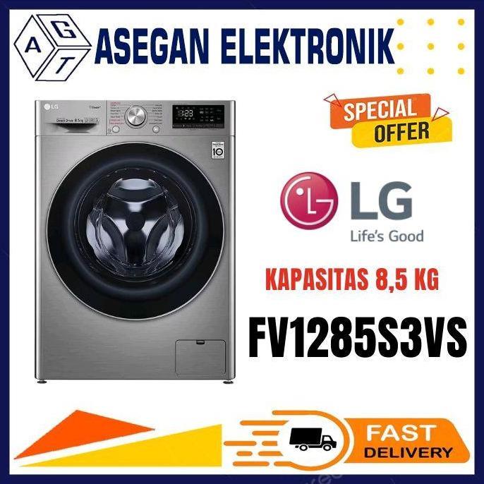 Grosir Lg Fv1285S3Vs Mesin Cuci Washer 8.5 Kg Fv-1285S3Vs Fv1285 1285S3Vs