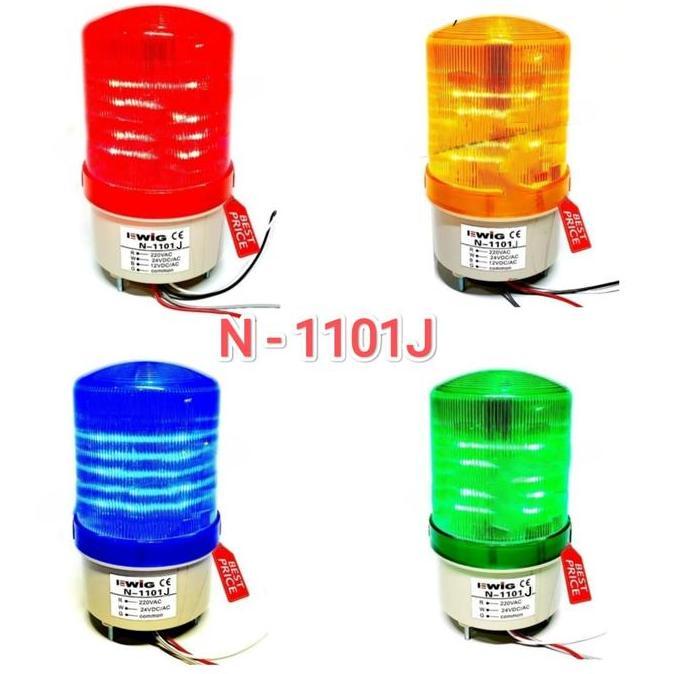 Raito- Lampu Rotary+Sirine Ewig N-1101A-J/N-1101A-J Warning Light + Buzzer 3,5Inch