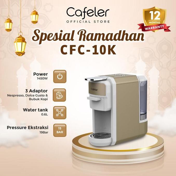 Cafeler Mesin Kopi Multi Kapsul 3IN1 / Capsule Coffee Maker 19Bar