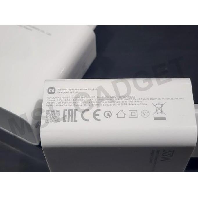 Charger Xiaomi 33W MDY-11-EZ / MDY-14-EL Turbo Fast Charging Original