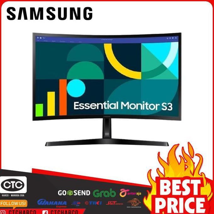 evarakristin8 - monitor led samsung s24d366 curve - 24 inch pc komputer - pls vga hdmi