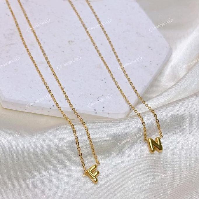 Kyuu- Kalung Huruf Balon Embos 750 Kait Serut Lobster Titanium