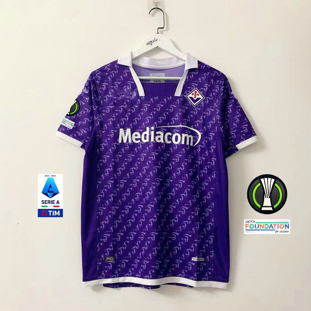 FANS ISSUE JERSEY BOLA BAJU BOLA JERSEY FUTSAL JERSEY FIORENTINA HOME 2023 2024