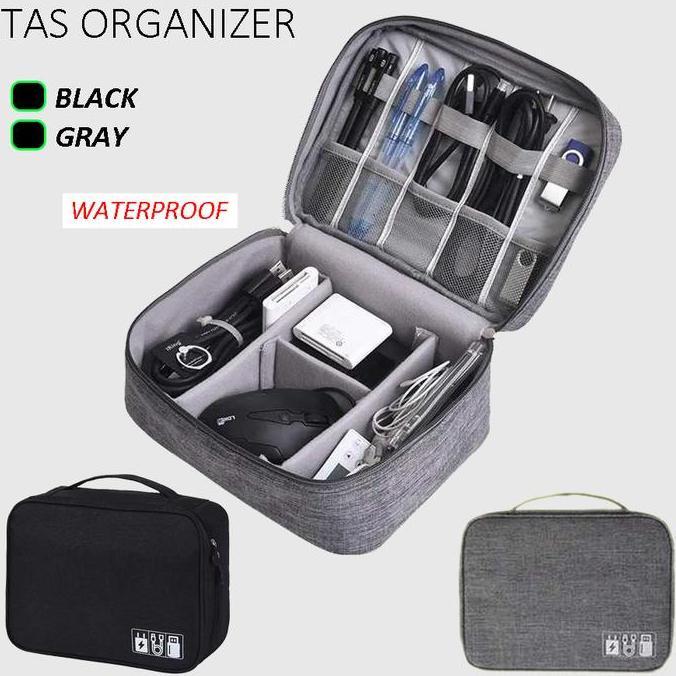 Tas Gadget Travel Pouch Organizer Bag Tas Perkakas Elektronik