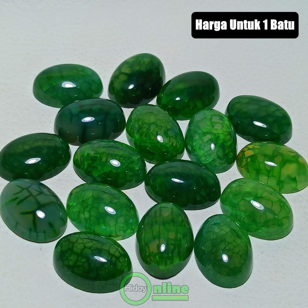 terbaru batu akik natural sisik naga hijau big size