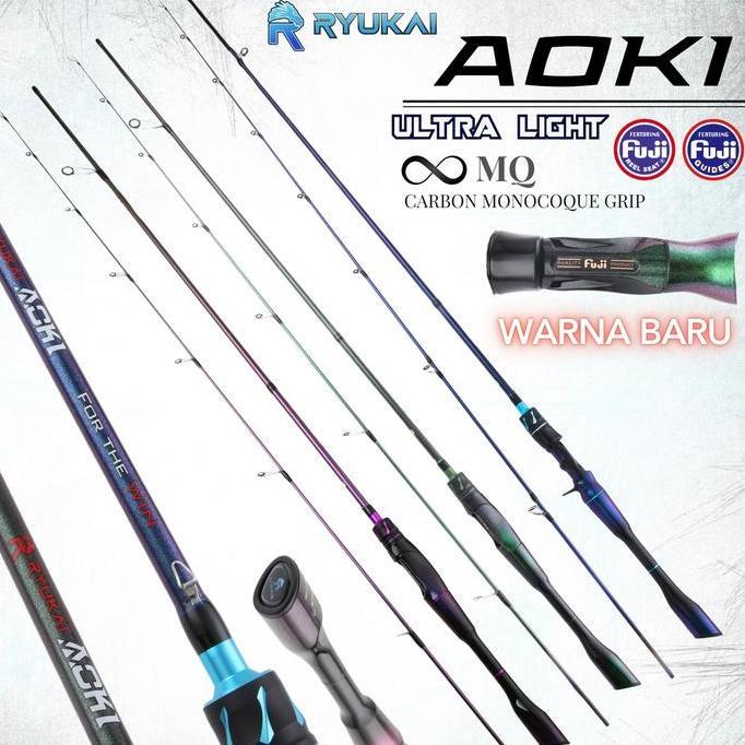 Joran UL Ultralight Carbon Solid Fuji 2-6 lbs 4-8 lbs Ryukai Aoki Spinning dan BC Baitcasting 210 Cm