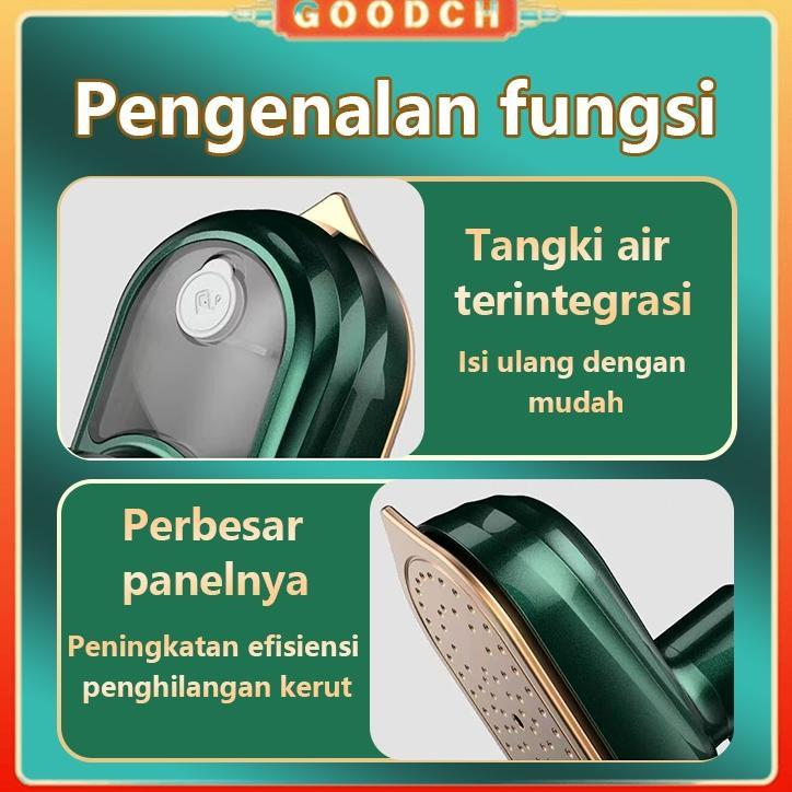 TERBARU GOODCH SETRIKA UAP GENGGAM PORTABLE MESIN SETRIKA BAJU MINI USB RECHARGEABLE, HEMAT ENERGI, 
