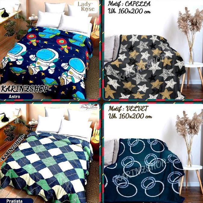 HARGA DISC - Selimut Lady Rose Uk. 160x200 ASTRO/VELVET/CAPELLA/PRATISTA