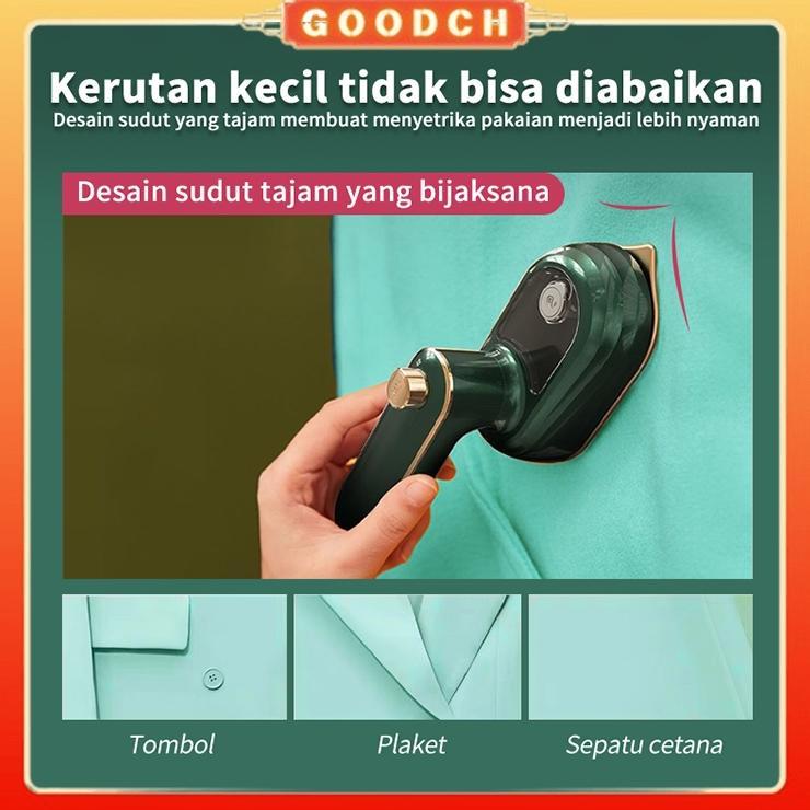 BIG SALE GOODCH SETRIKA PORTABLE MINI UAP ALAT SETRIKA GENGGAM ANTI KERUT, USB RECHARGEABLE, MUDAH D