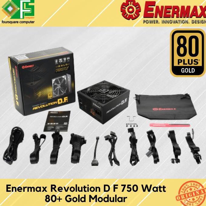NEW Enermax Revolution DF 750 Watt 80 Plus Gold Modular | PSU 750W 80+
