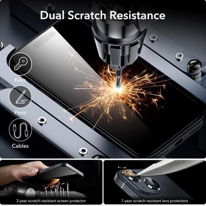 Sale Tempered Glass Iphone 15 Pro Max 15 Pro Esr  Black Edge Armorite
