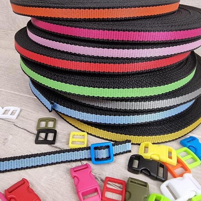 Webbing Motif 1 cm M10A isi 30 Yard