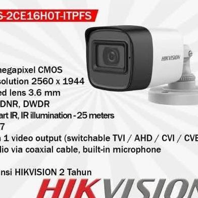 Kyatchi- Cctv Outdoor Hikvision 5Mp Kamera Cctv Hikvision Outdoor Audio 5 Mp