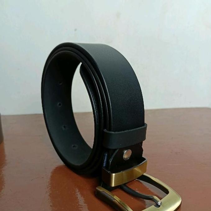 Shiyo- Sabuk Kulit Sapi Asli Nappa Ikat Pinggang Pria Full Kulit Dengan Gesper Stainless Anti Karat 