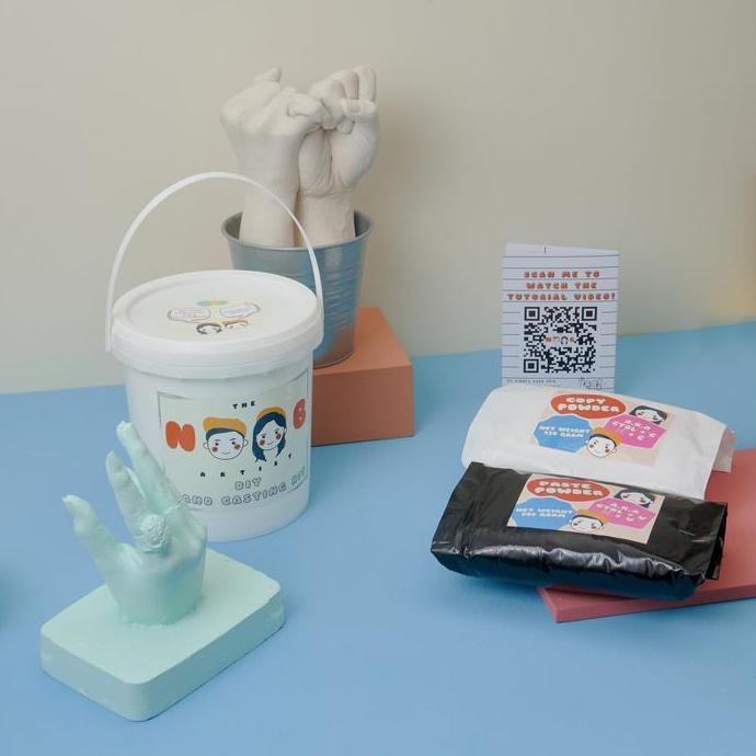 Oritatami- Diy Hand Casting Kit By The Noob Artist | Cetak Tangan Couple & Bayi