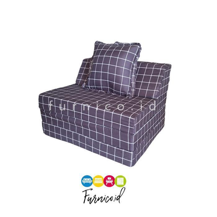 Kasur Busa Lipat Travel Bed Sandaran Sofa Anak