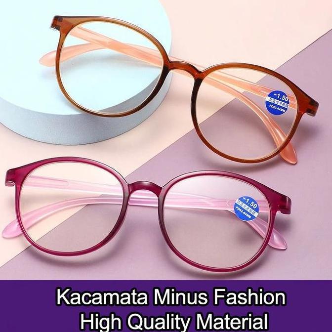 Shiyo- Kacamata Minus Pria Wanita Tr90 Fleksible Lensa Minus Anti Radiasi -0.50 S/D - 6.00 Kacamata 