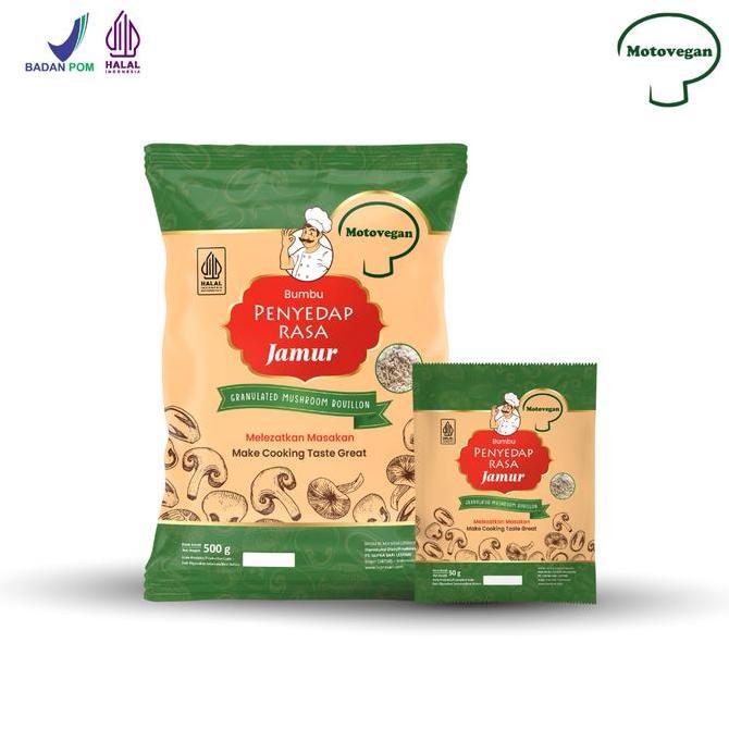 Especas- Paket Hemat Kaldu Jamur Non Msg Motovegan 50Gr Dan 500Gr
