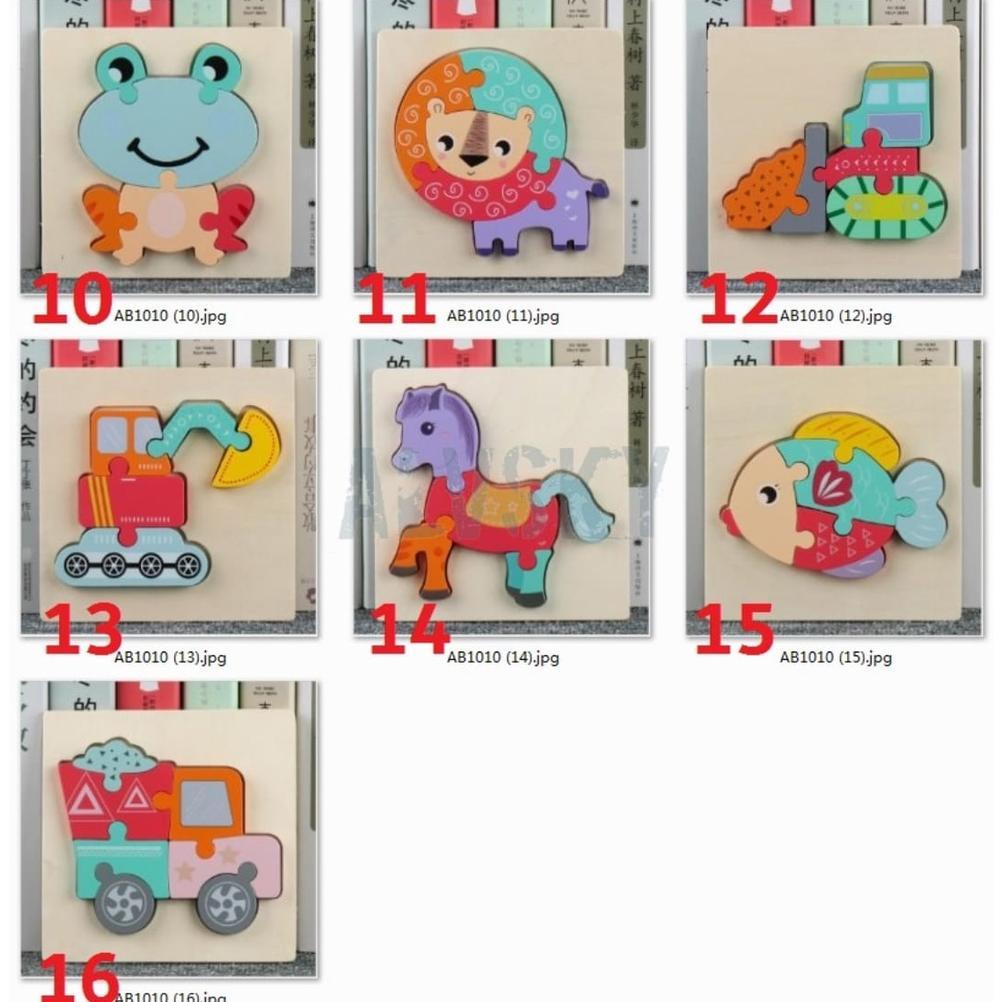 VALUE PACK PUZZLE MINI PASTEL WOODEN PUZZLE KAYU PUZZLE ANAK MAINAN KAYU PUZZLE