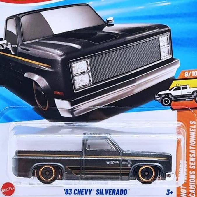 Ready HOTWHEELS 83 CHEVY SILVERADO - PICKUP TRUCK FORD F-150 TOONED
