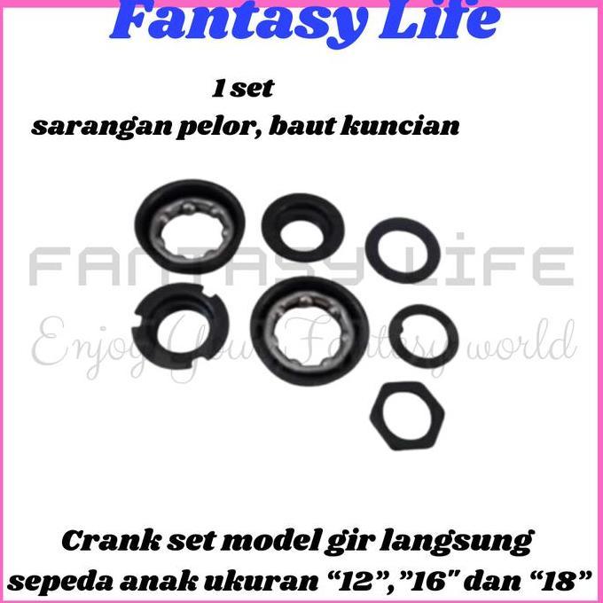 Ready Fantasy Crank set Crank Gir Langsung Sepeda Ukuran 16 12 16 18 sepeda anak