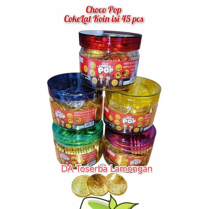 Coklat Coin Premium Real Choco Pop 45 pcs