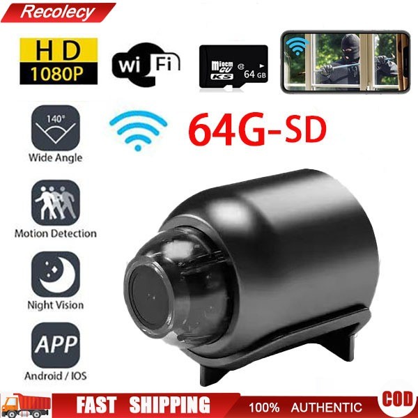 [Recolecy]  Kamera Mini Wifi Cctv Mini Tersembunyi Tanpa Kabel 1080P Cctv Wifi Jarak Jauh Lewat Hp C