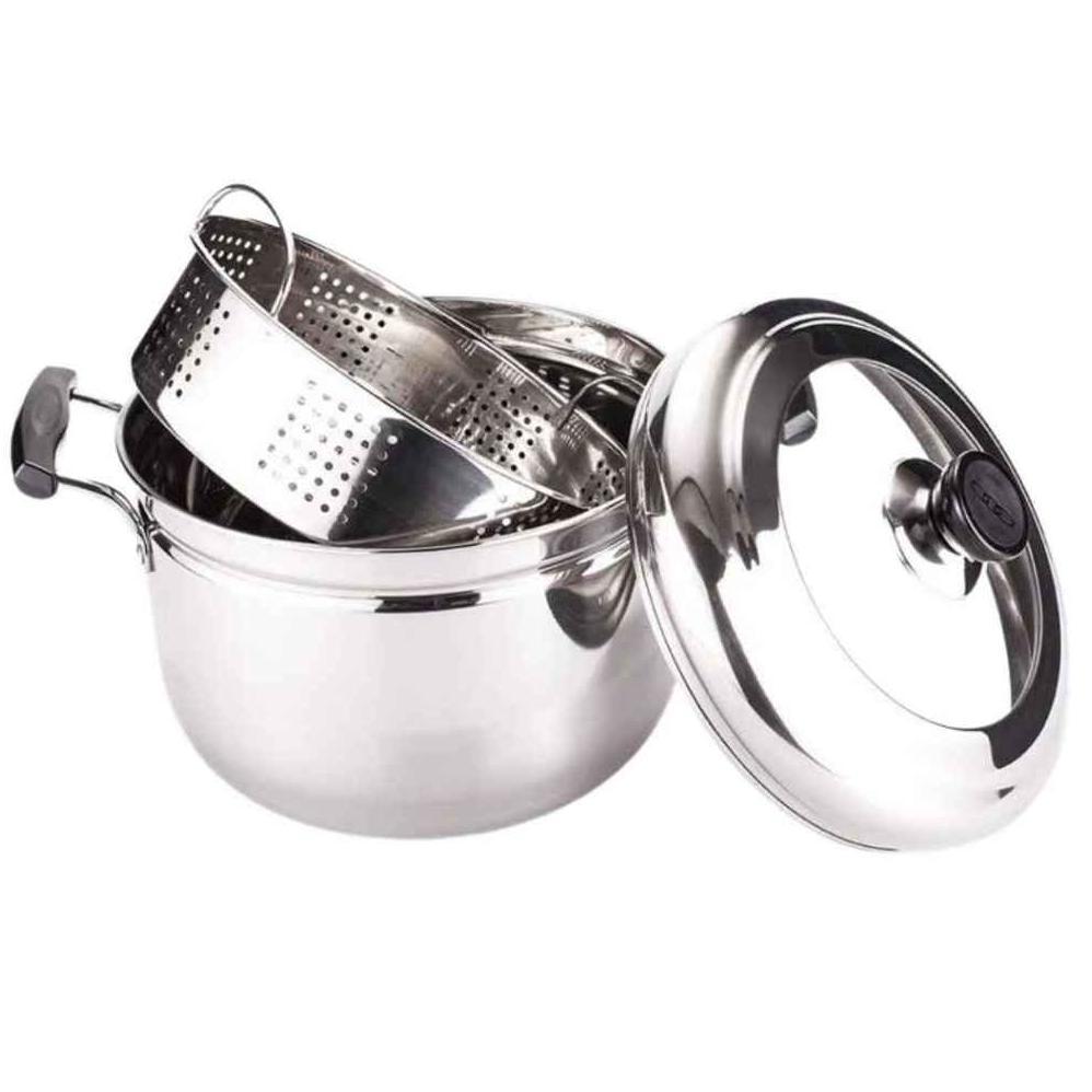 BEST SELLER SUPER TEBAL PANCI STEAMER + TUTUP STAINLESS CALYPSO | KUKUSAN DANDANG STENLIS STEEL | PA