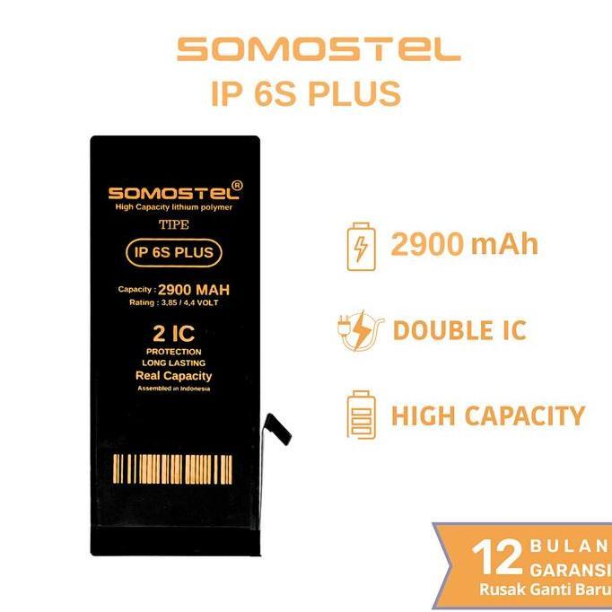 Somostel - iP 6s Plus Compatible With iPhone 6S Plus Batre Batrai Baterai