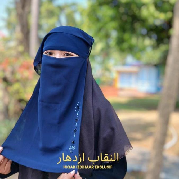 Cadar Niqab niqab Bandana Valen/ Niqab Bandana 2 Layer hias permata cantik/Cadar Bandana Flap Ceruty