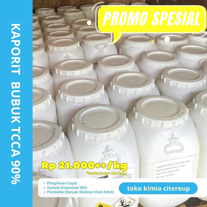 BEBAS ONGKIR - Kaporit KLORIN BUBUK / Powder 90% (50kg) Klorin obat kolam renang