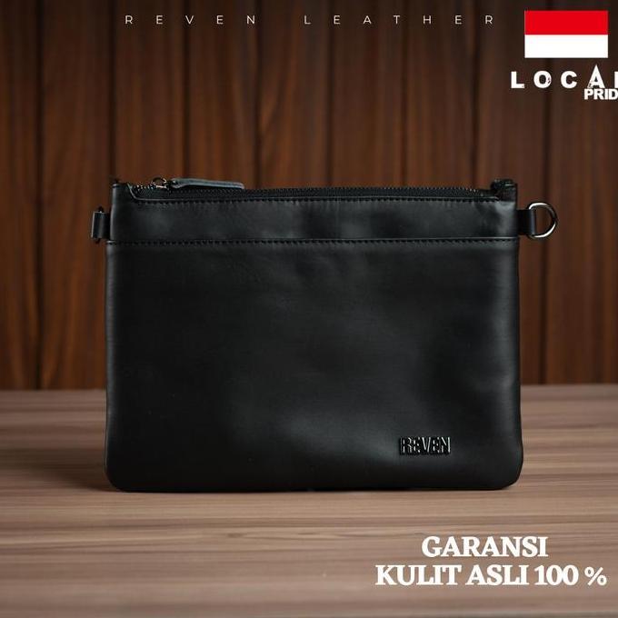 Gabrim- Clutch Handbag Tas Tangan Pria Kulit Asli Nappa Leather Reven Adam