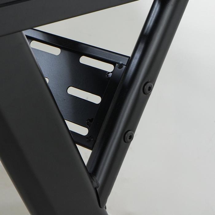 Informa Leto Meja Kantor Kaca - Hitam Meja Kerja Meja Belajar Laptop Tempat Kerja Perabot Kantor