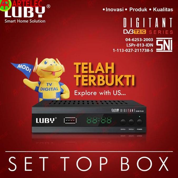 FLASH SALE - Set Top Box | STB LUBY DVB T2-02 STB Digital Luby