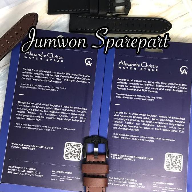 Strap Tali Kulit Jam Tangan Alexandre Christie Original Tali Kulit AC