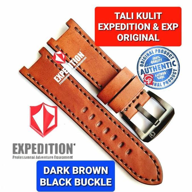 TALI JAM TANGAN EXPEDITION E6756 E 6756 ORIGINAL LEATHER STRAP WATCH
