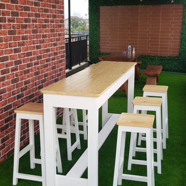 meja bar cafe/meja bar kayu jati belanda
