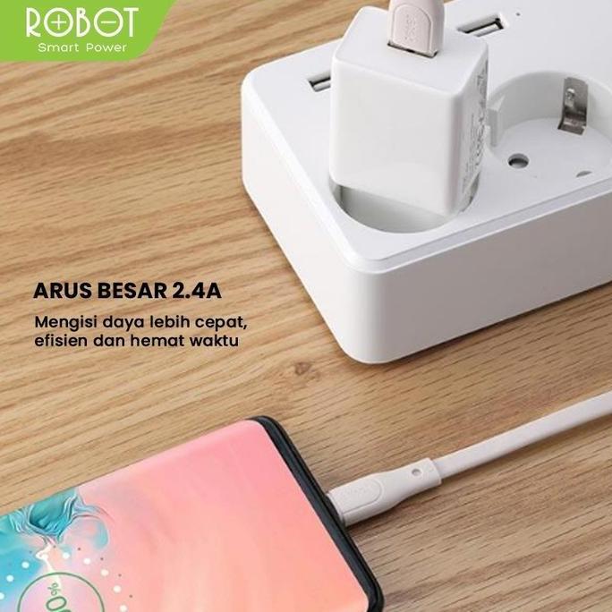 ROBOT Kabel Data Type C RGC100 Kabel Charger Casan HP Quick Charge